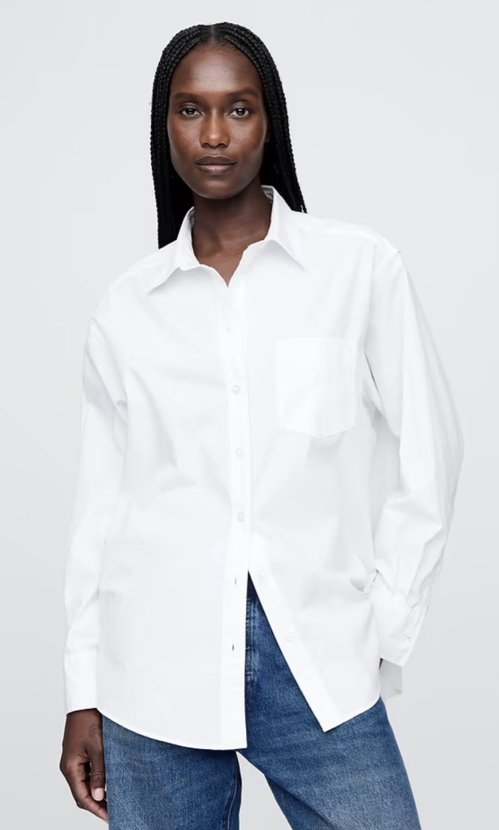 Gap, Organic Cotton Poplin Big Shirt