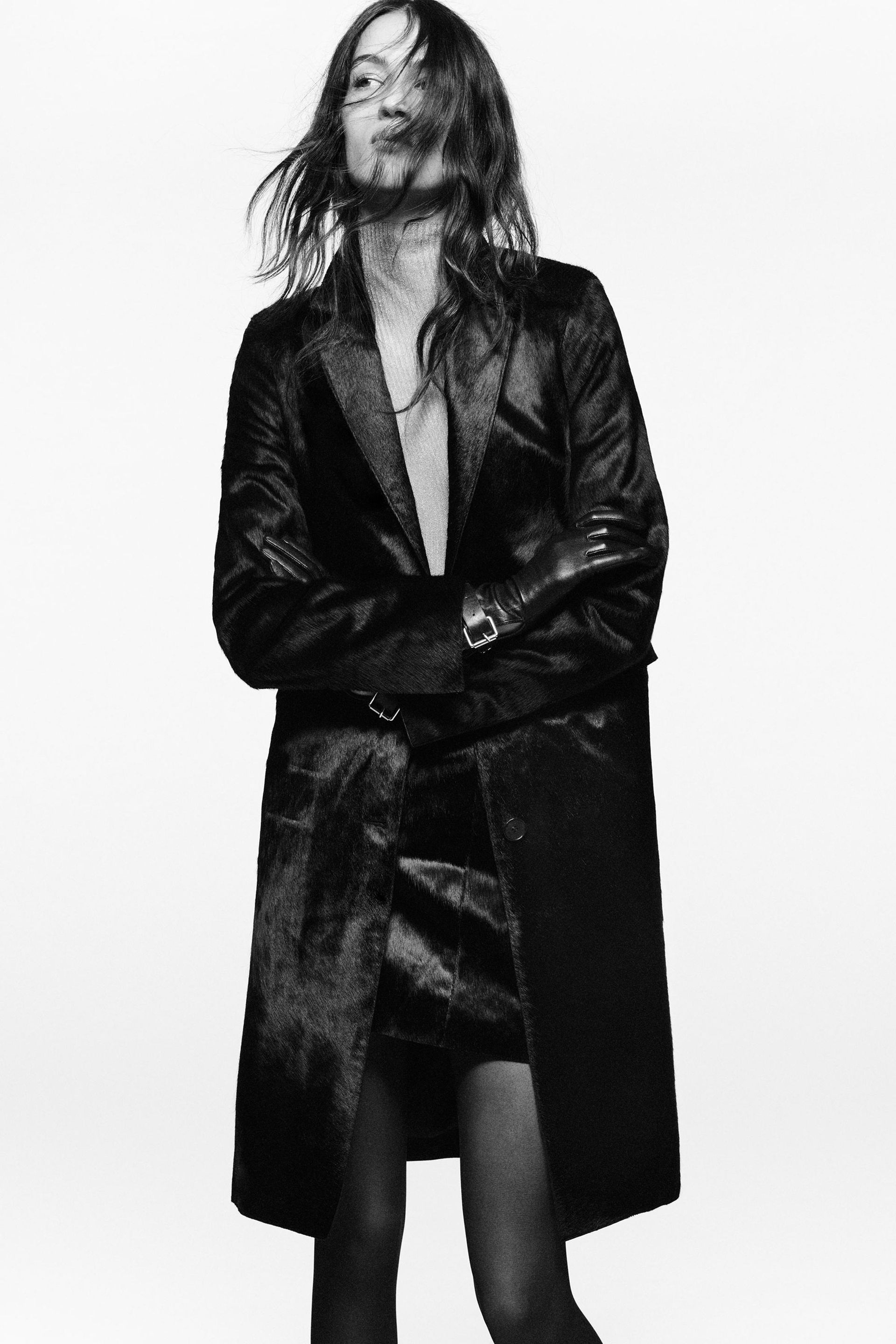 Short Hair-On Leather Skirt Ludovic De Saint Sernin X Zara
