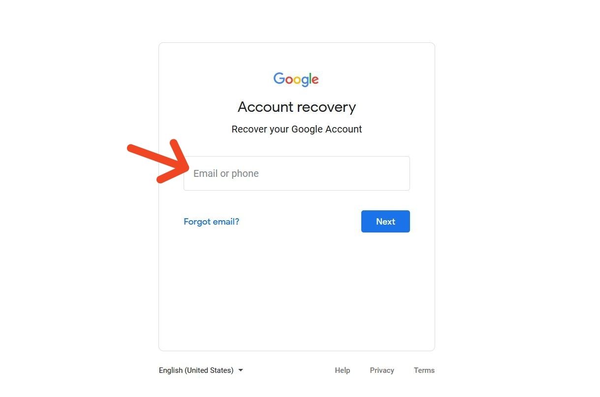 Google account recovery