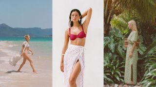 Models wearing best Australian swimsuit brands Peony