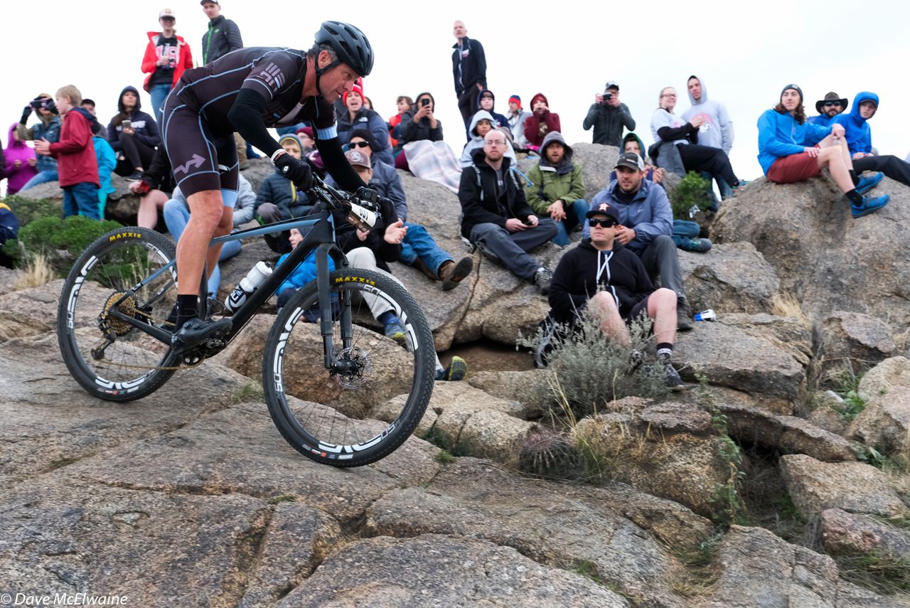 Lance Armstrong finished lap one in the top ten and seemed to easily handle the technical conditions