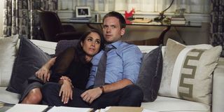 Meghan Markle as Rachel Zane and Patrick J. Adams as Mike Ross on Suits