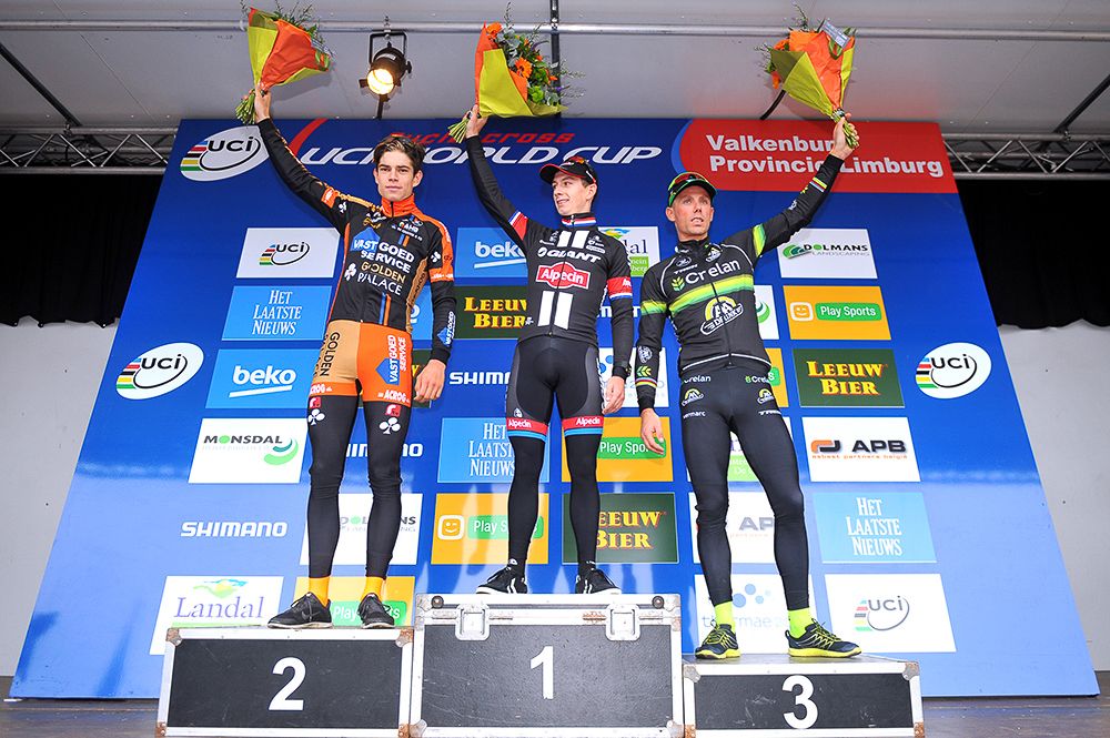 Van Aert, Van der Haar and Nys.