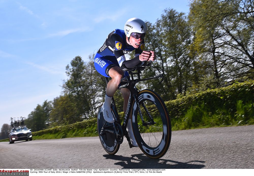 Fabio Sabatini (Etixx-QuickStep) at the Giro d'Italia time trial