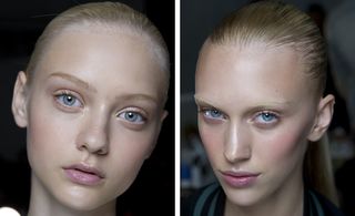 A natural look created by colour palette from Pat McGrath and hair done by Eugene Souleiman