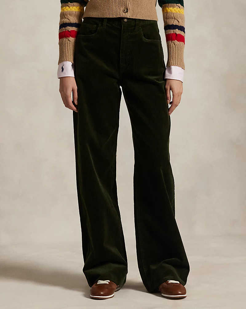Cotton Corduroy Wide Leg Pant