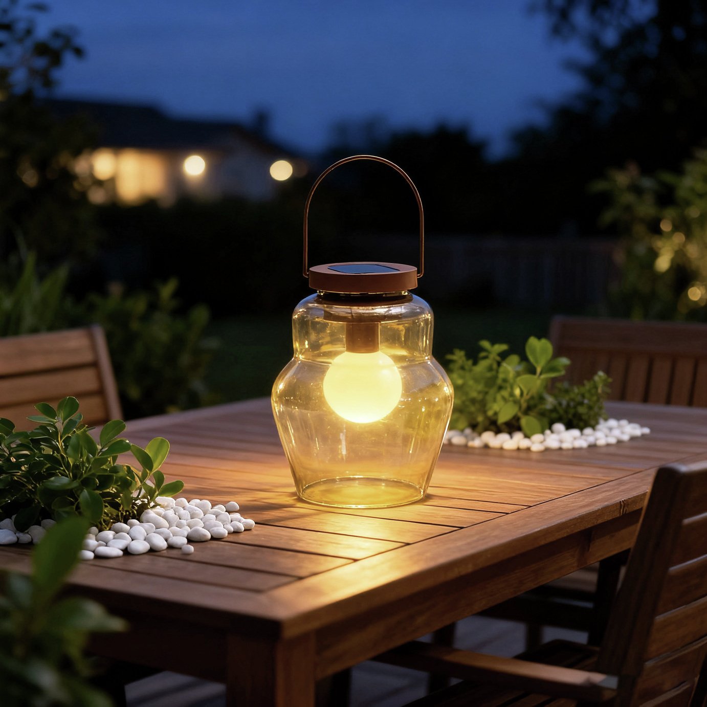 Habitat Solar Smoked Glass Hanging Light - Pack of 2