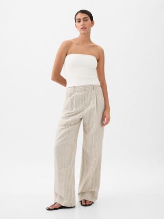 Gap, 365 High Rise Linen-Cotton Trousers
