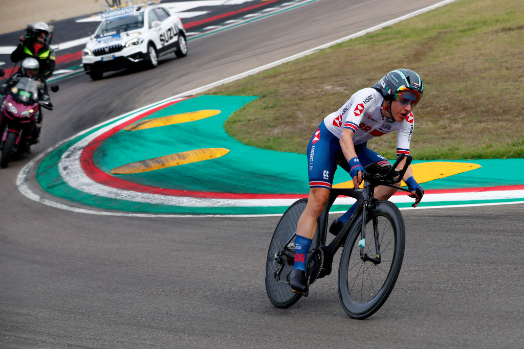 IMOLA ITALY SEPTEMBER 24 Elizabeth Banks of The United Kingdom during the 93rd UCI Road World Championships 2020 Women Elite Individual Time Trial a 317km stage from Imola to Imola ITT ImolaEr2020 Imola2020 on September 24 2020 in Imola Italy Photo by Bas CzerwinskiGetty Images