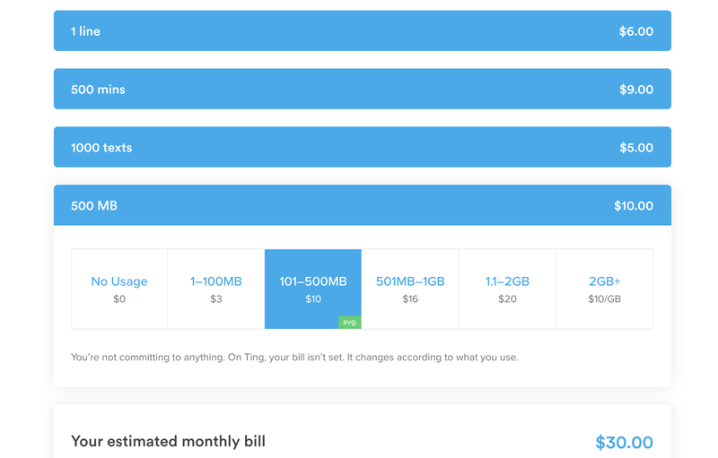 Ting rate calculator