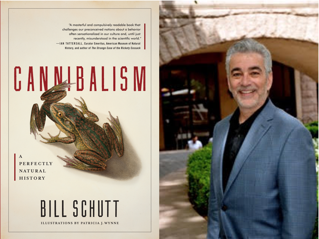 Bill Schutt, and the cover of his new book.