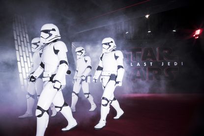 Stormtroopers at the Star Wars: The Last Jedi London premiere.
