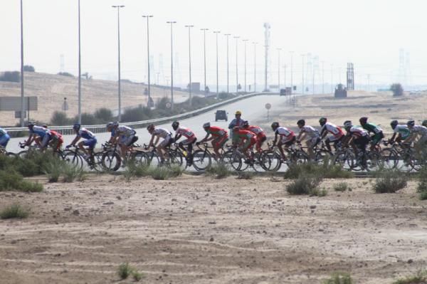 The peloton together