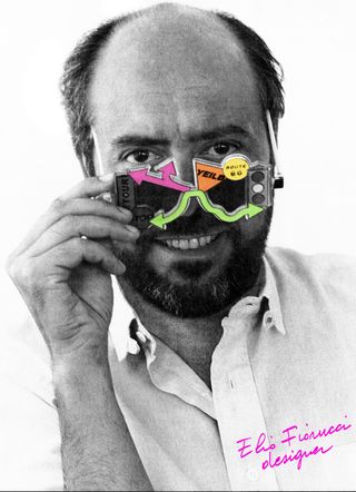 Elio Fiorucci portrait with colourful glasses