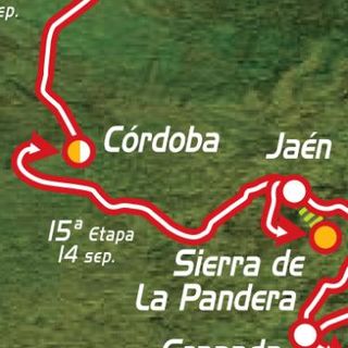 2009 Vuelta a España stage 15 map