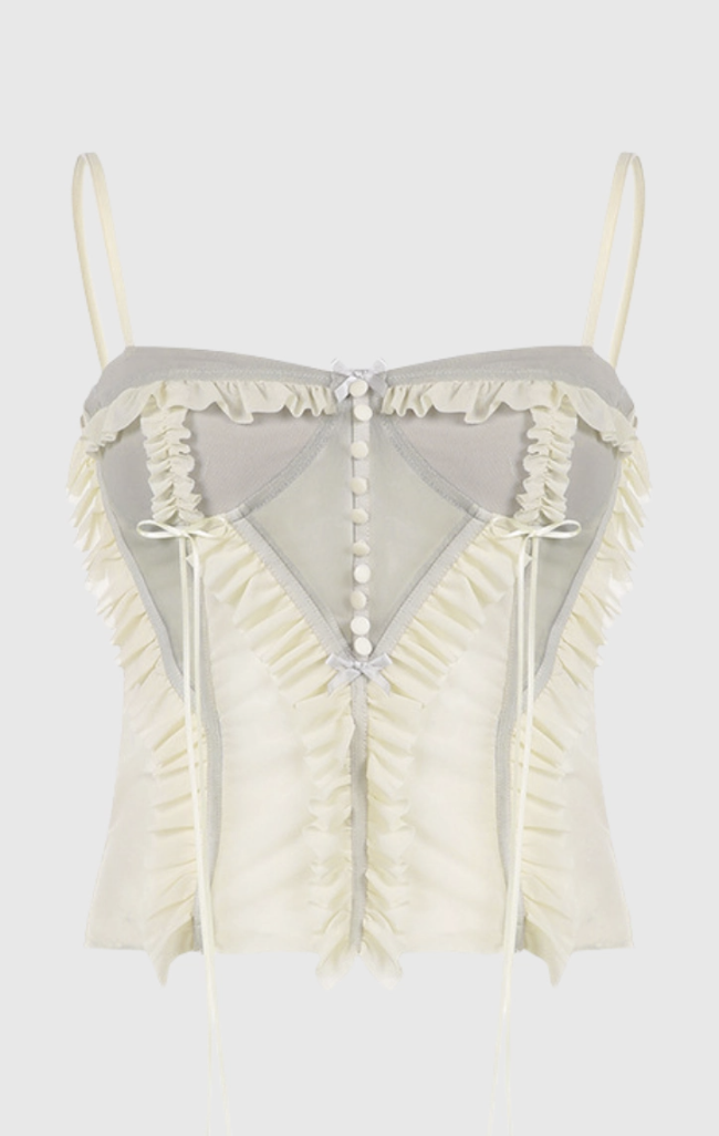 Innovare, Altresha Ruffle Bow Spaghetti Bodycon Skirt Set