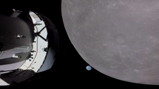 The new image, titled "Earthset," was taken by NASA's Orion spacecraft as it flew close past the moon on Nov. 21.
