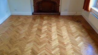 restored parquet flooring