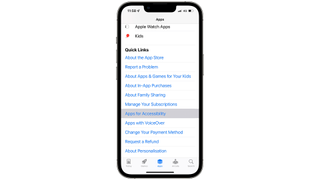 Accessibility section in Apple's App Store