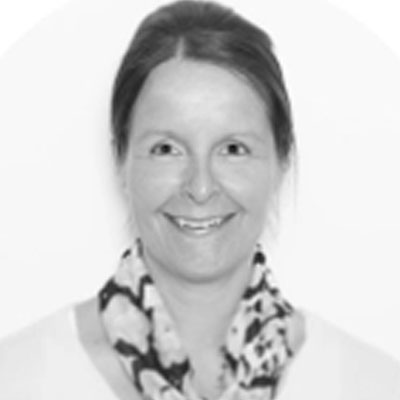 black and white headshot of Debbie Leigh
