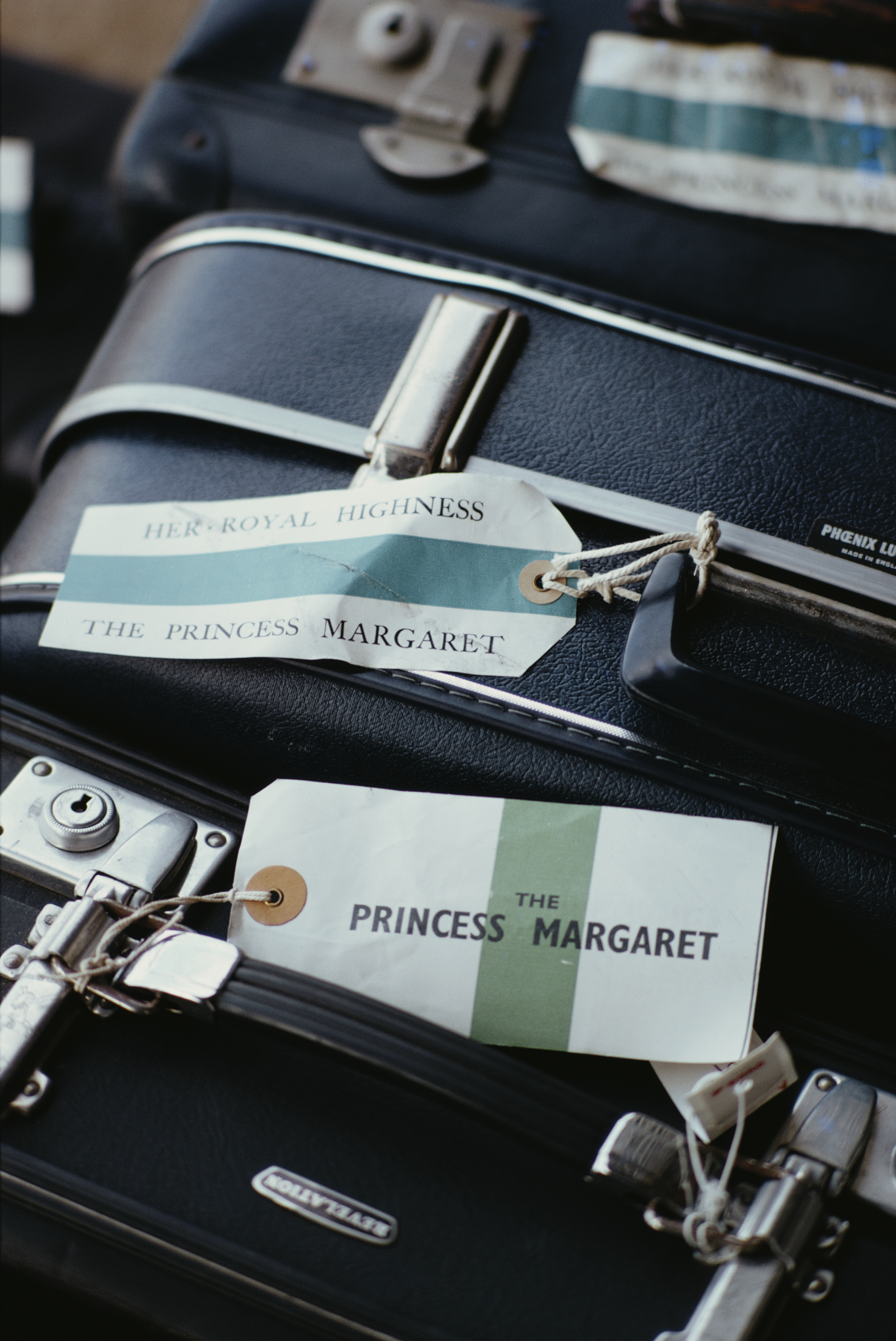 Princess Margaret&#039;s luggage waiting to be boarded for Mustique
