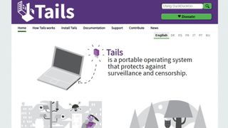 Website screenshot for Tails