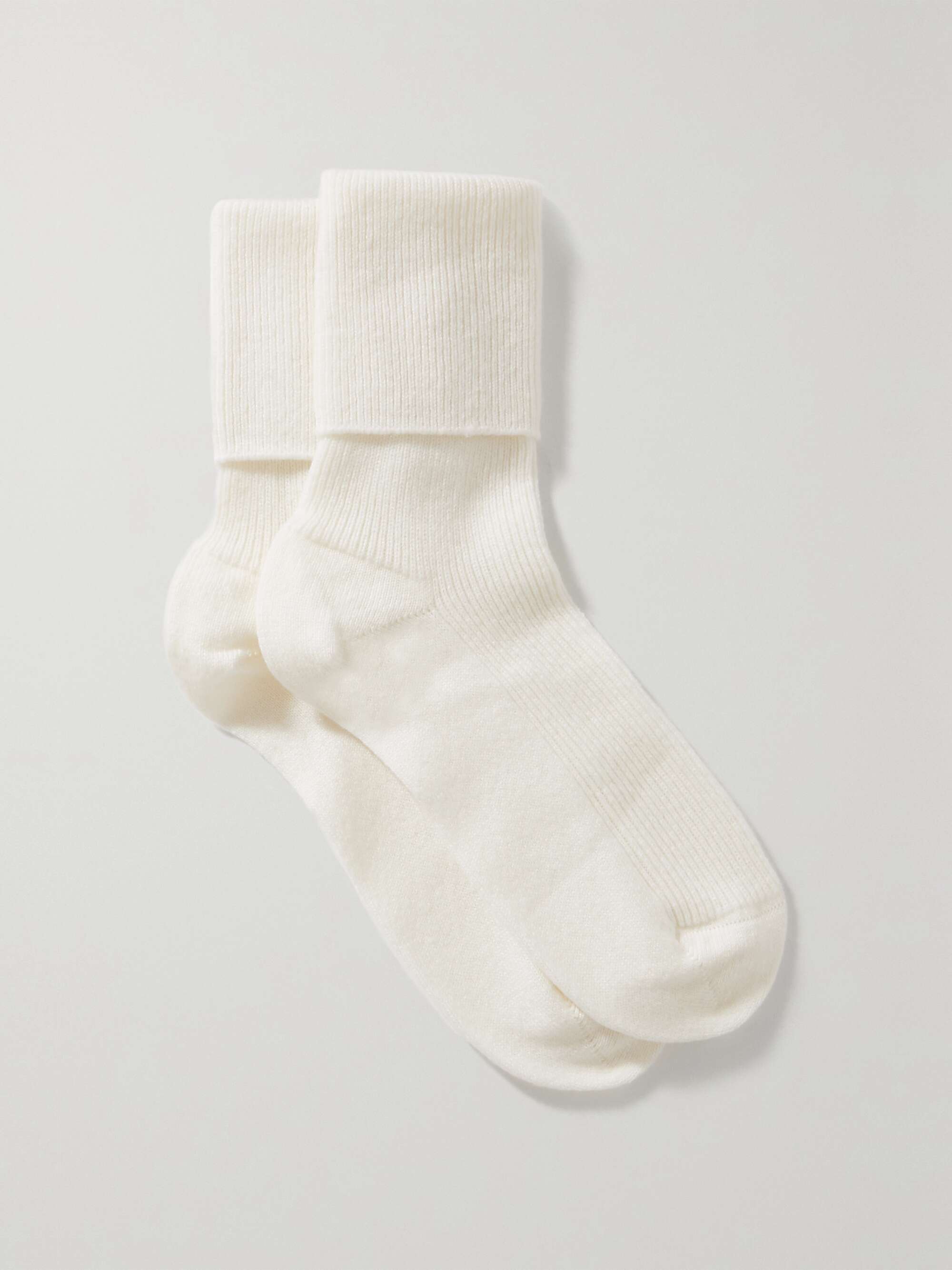 Ribbed Cashmere-Blend Socks