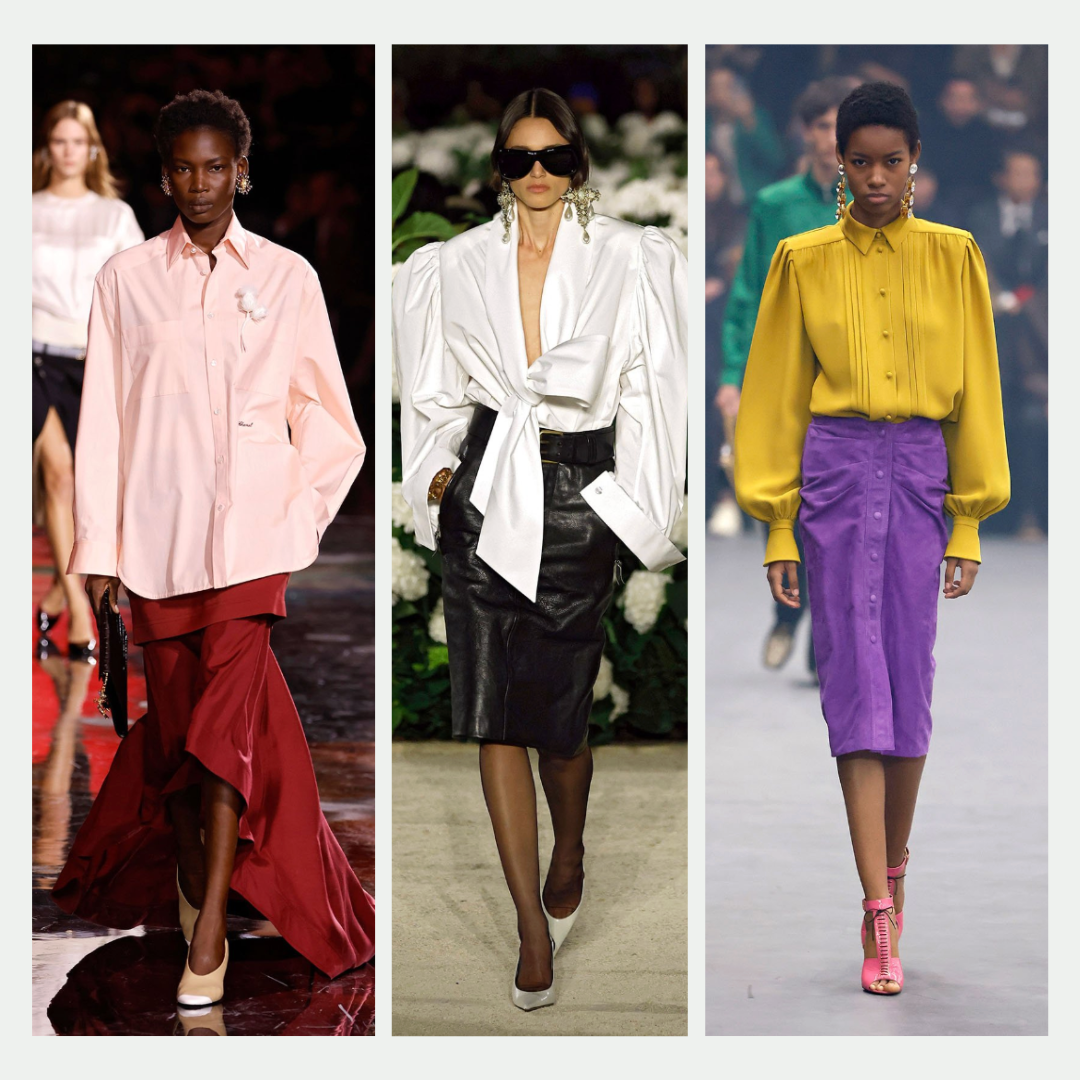statement shirt ss26 runway trend - Chanel, Saint Laurent, Valentino