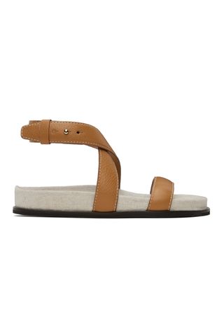 TOTEME Tan 'The Leather Chunky' Sandals