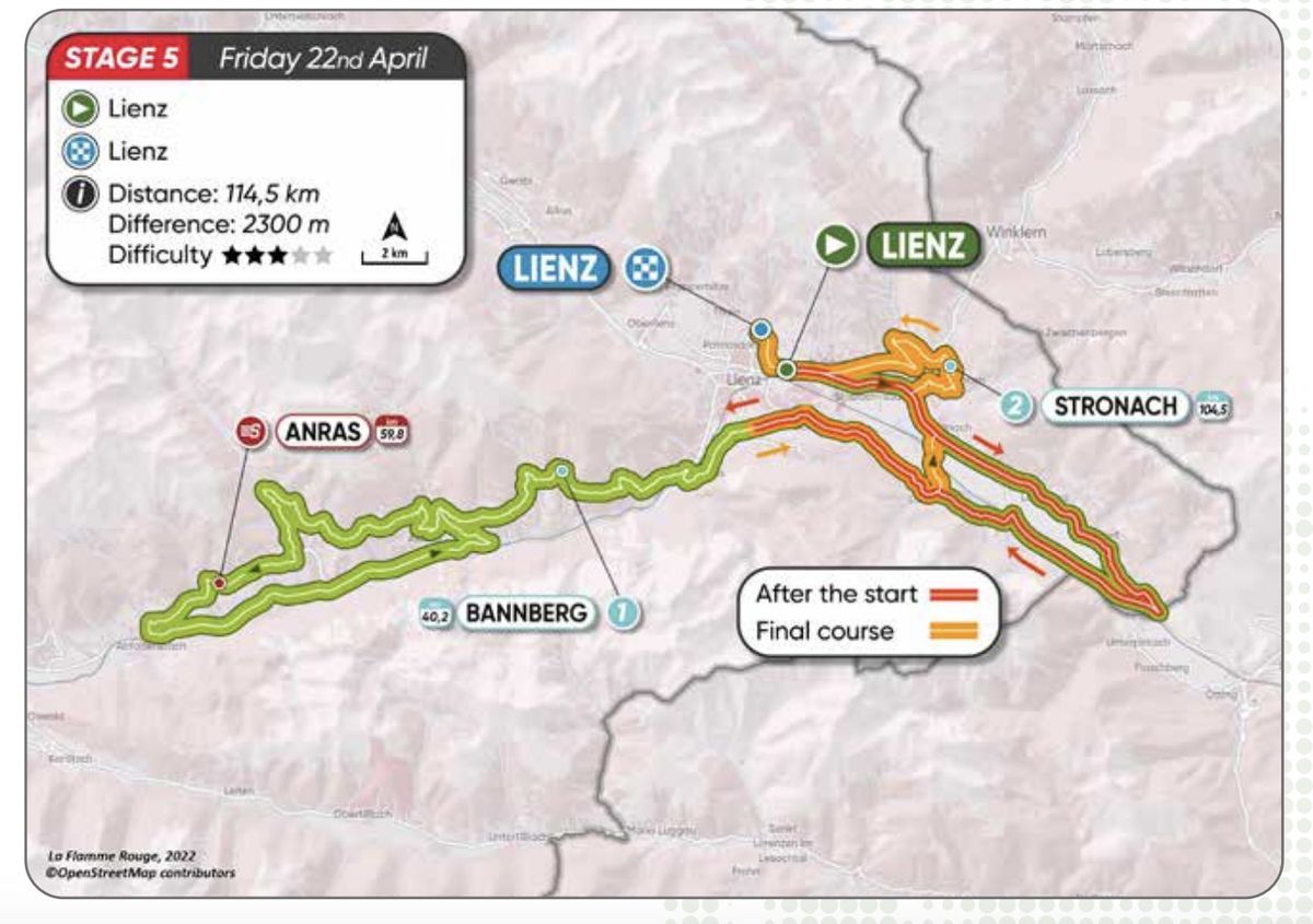 Stage 5 route map