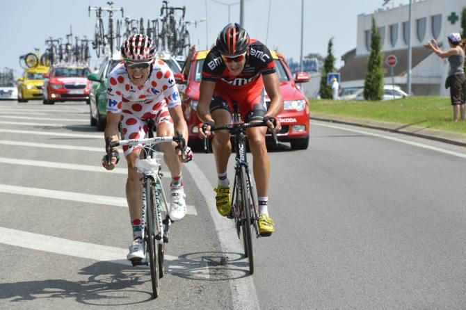 Pierre Rolland and Markus Burghardt tried to bridge but failed