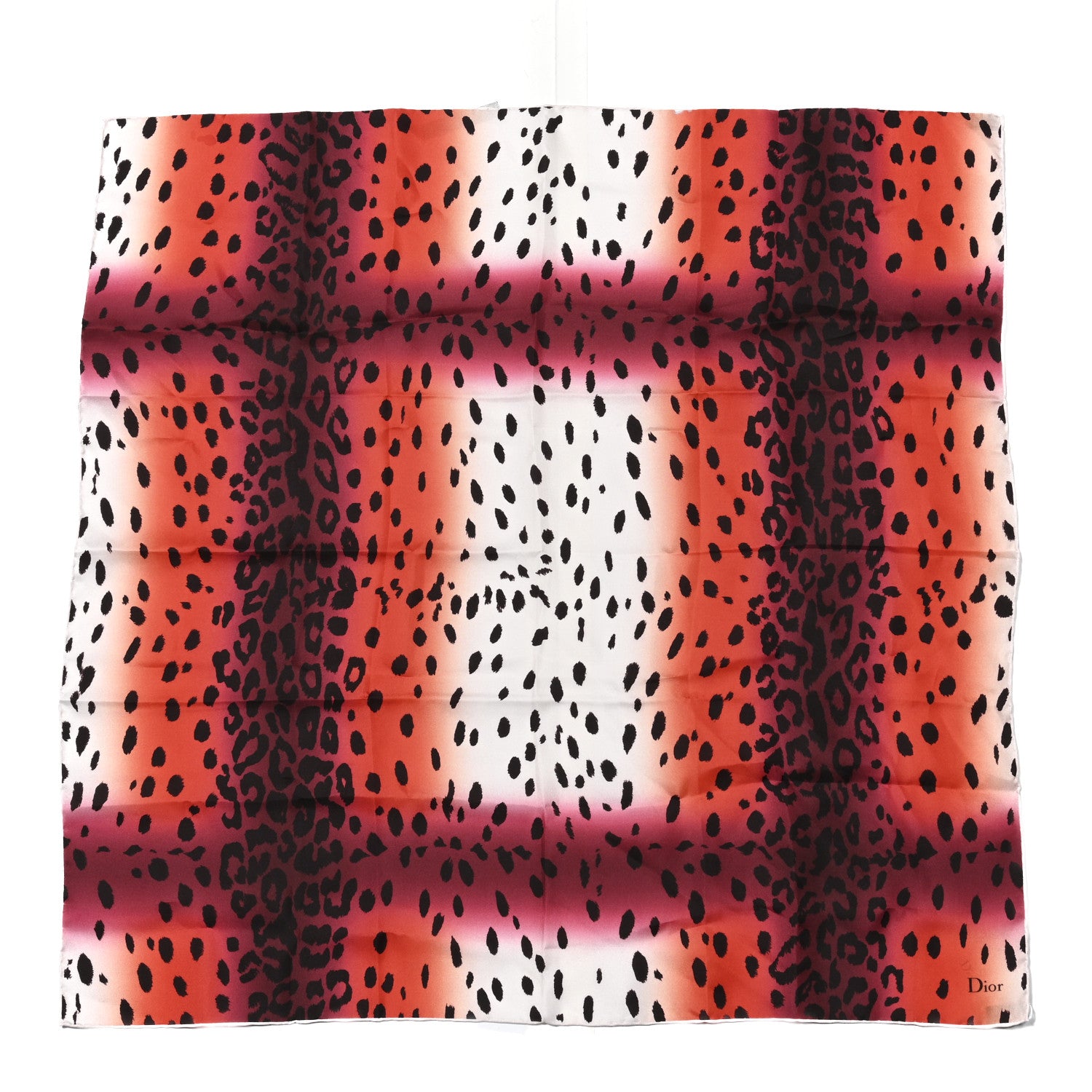 Christian Dior Silk Wildior 70 Square Scarf Rouge