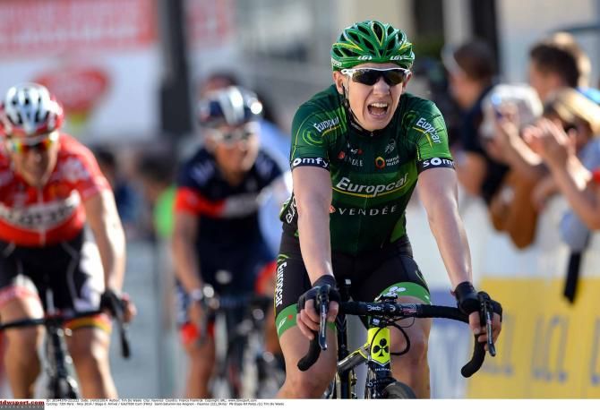 Cyril Gautier (Europcar) was just behind the yellow jersey group on stage 6 at Paris-Nice.