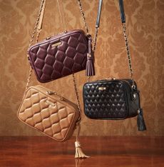 3 aspinal bags in beige, black and burgundy