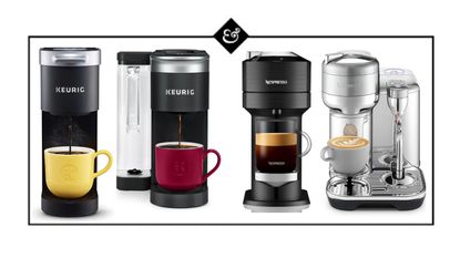 Keurig vs Nespresso: A Keurig K-Mini, K-Supreme Smart, Nespresso Vertuo Next, and Nespresso Creatista