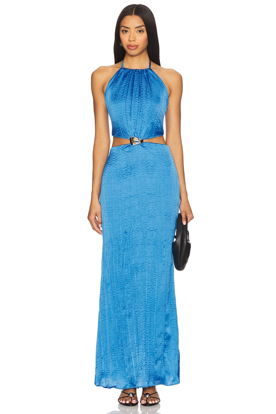 Blue Halter Dress
