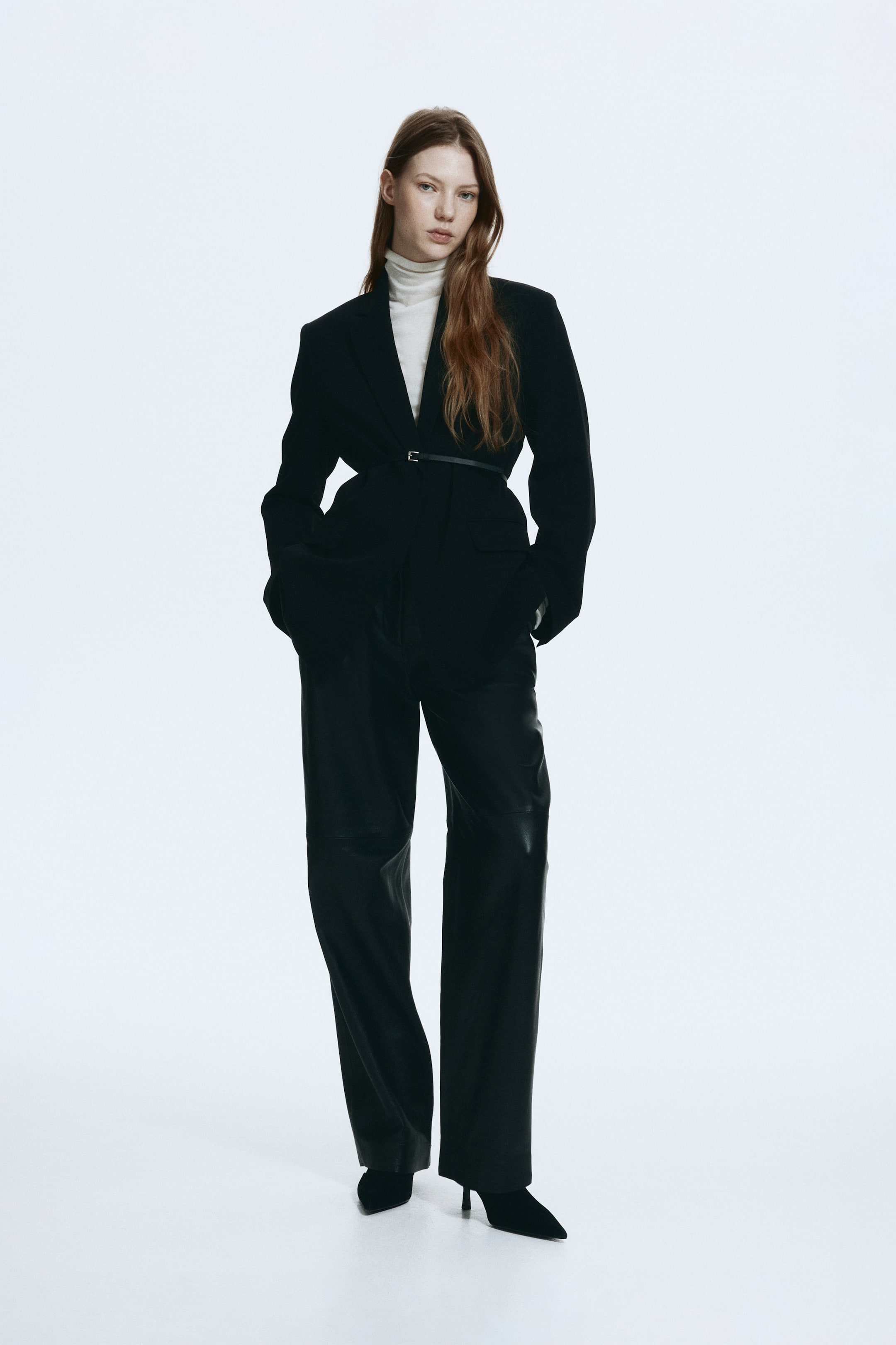 Belted Blazer - Black