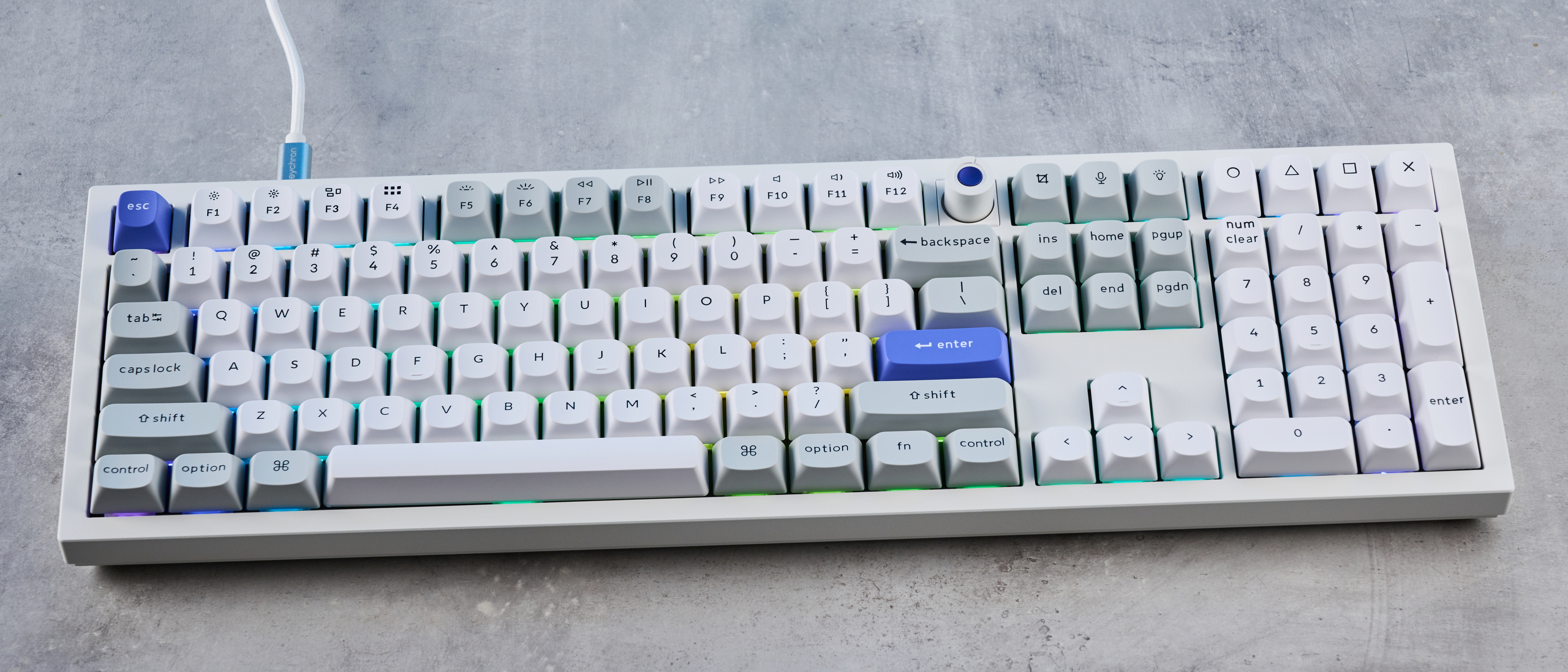 A Keychron Q6 HE 8K wired gaming keyboard with Hall Effect switches