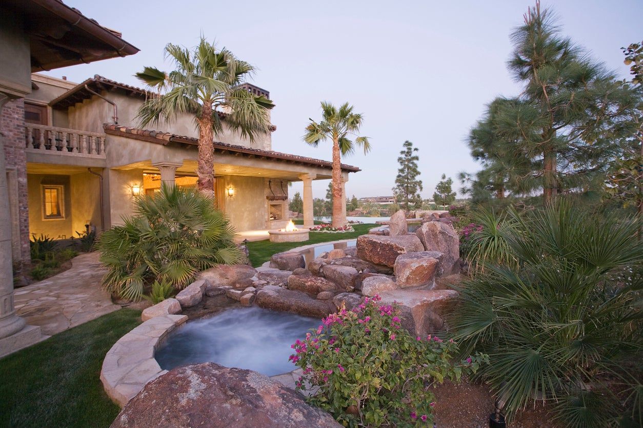 Landscape Around Hot Tub