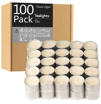Set of 100 ivory tea lights