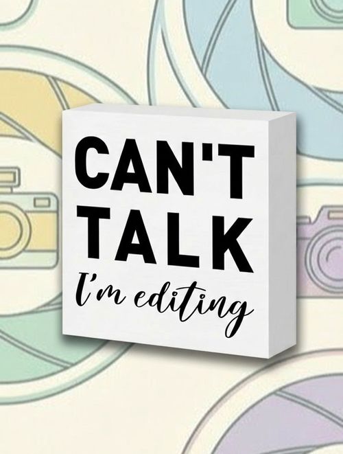 Photography desk decor Wooden Sign