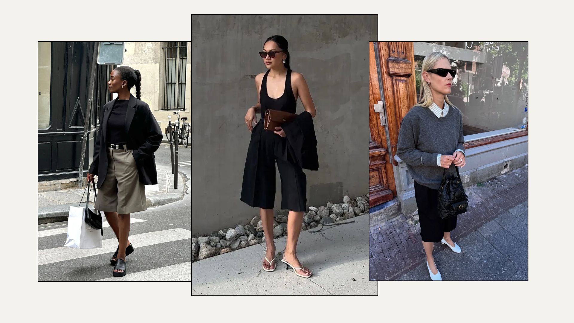 Heels to wear with long shorts