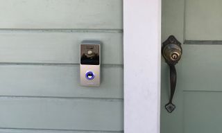 I should have installed the RemoBell a little higher than this, but I was trying to cover up my old doorbell.