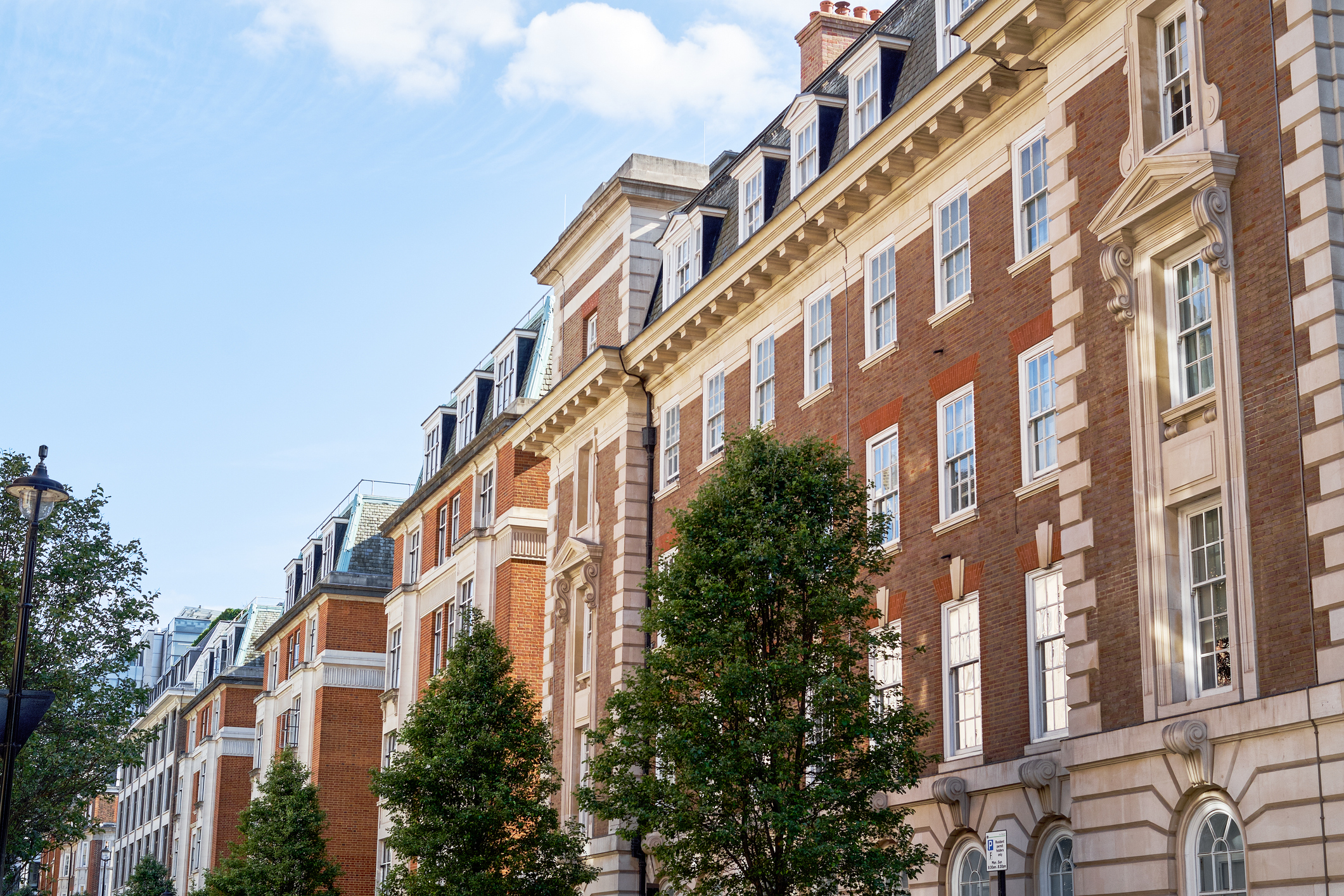 Residential street with houses