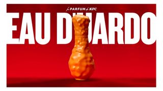 An image from an advert for the KFC perfume Eau D'uardo