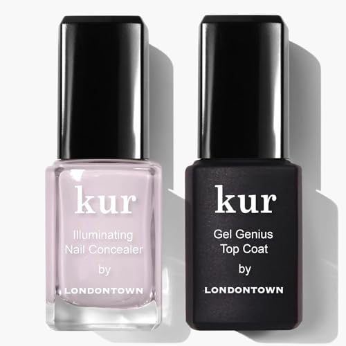 Londontown Kur Pink Nail Conceal 
Go Duo Set, Includes Pink Nail Illuminating Concealer 
Gel Genius Top Coat, 2 Piece Set, 0.4 Fl Oz