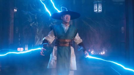 Raiden glowing with lightning