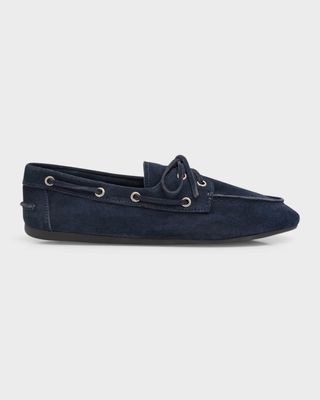 Suede Lace-Up Moccasins