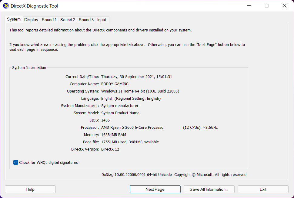 Directx Diagnostic Tool How To Image