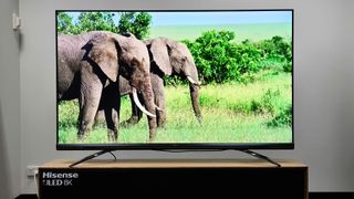 A show being watched on the Hisense U80G ULED 8K TV